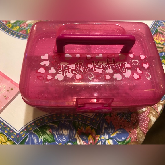 Sanrio Accessories Sanrio Hello Kitty Pink Plastic Storage Makeup